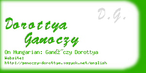 dorottya ganoczy business card